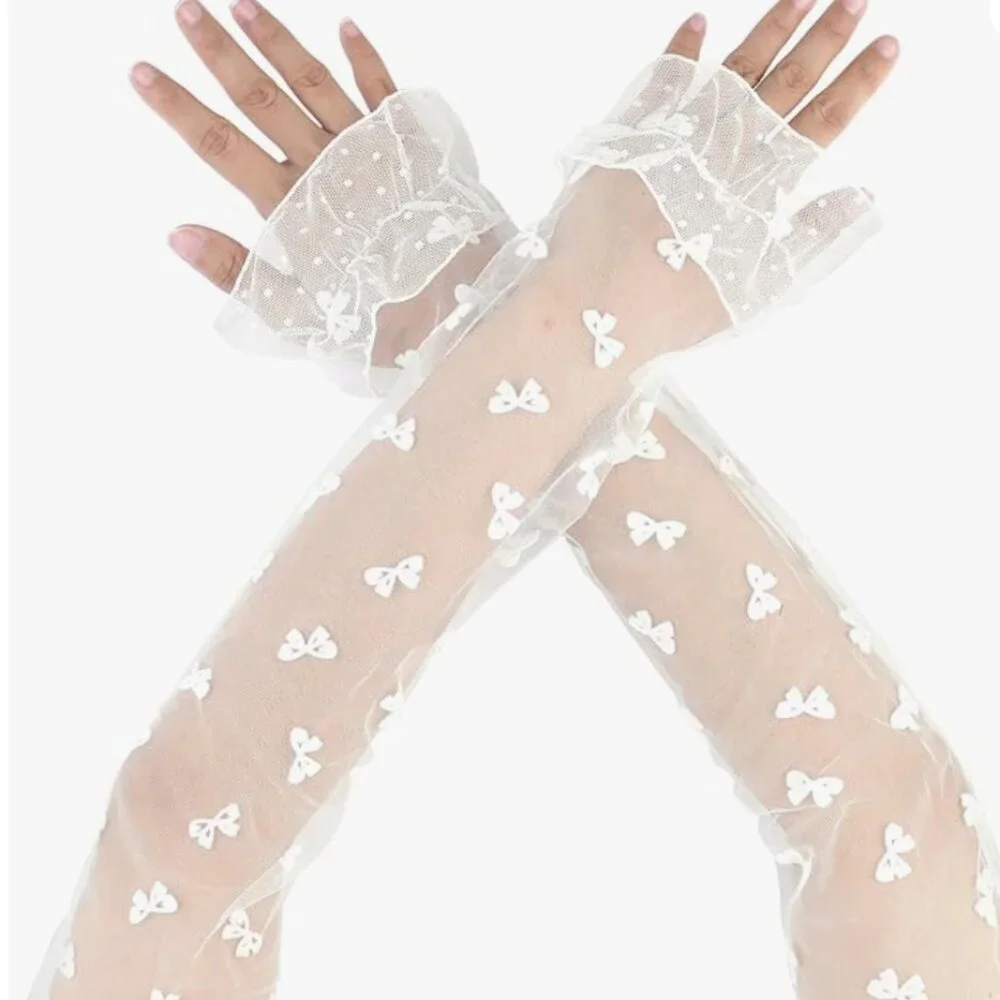 Women's Long Polka Point White